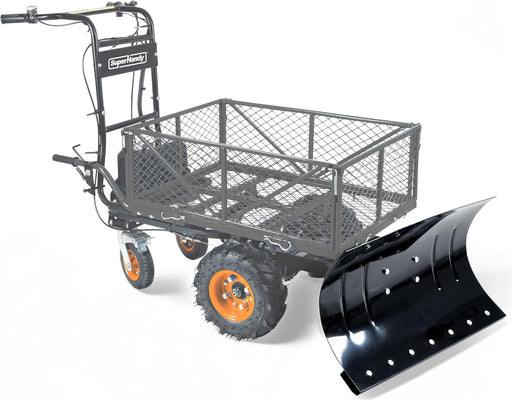 SuperHandy Snow Plow Blade Attachment – 30.5 in. Steel Blade with 30° Angle Adjustment, Compatible with Electric Utility Carts – Heavy Duty Snow Removal for Driveways & Walkways