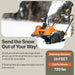 SuperHandy Electric Snow Thrower Walk-Behind Blower Corded AC 120V 15A 18 x 10 Inch Clearing Path 25 Feet Throwing Distance 720 lbs/Min LED Headlights for Driveway Walking Path Yards