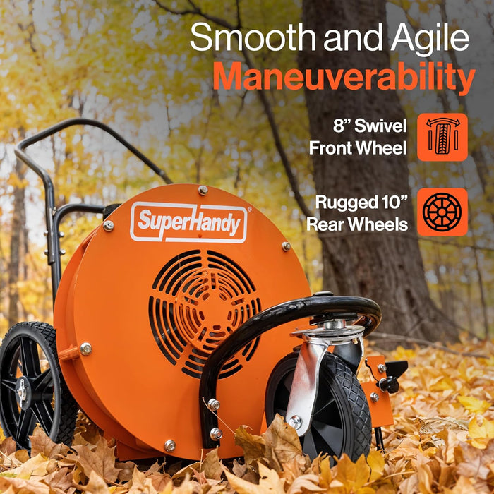 SuperHandy Walk-Behind Leaf Blower – 7HP 209cc, Manual Push, 241 km/h Wind Speed, 1270 CFM