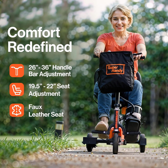 SuperHandy Passport Mobility Scooter – Foldable 3-Wheel, 21 km Range, Dual Batteries, Travel Ready