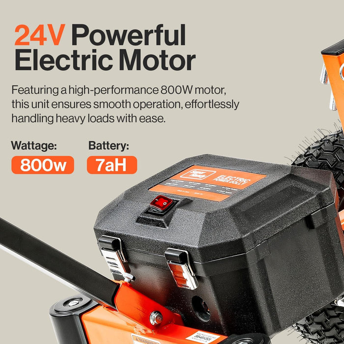 SuperHandy Electric Trailer Dolly – 1630 kg Max Weight, 272 kg Tongue Load, 24V Motor, Heavy-Duty Frame