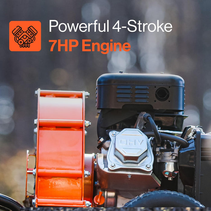 SuperHandy Walk Behind Leaf Blower – 7HP 209cc, 4-Stroke, Manual-Propelled, 150 MPH Wind Speed, 1270 CFM Airflow