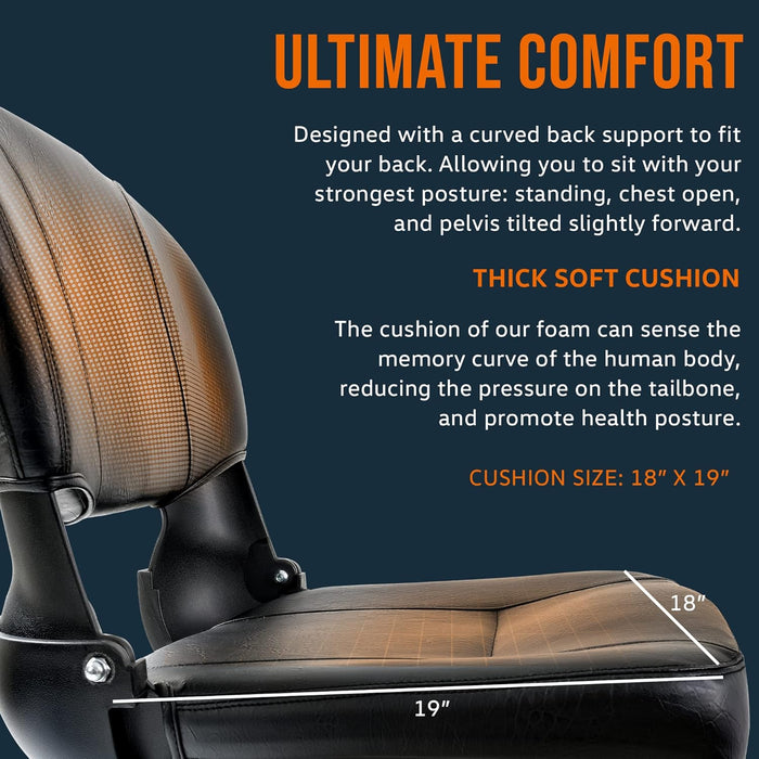 SuperHandy Padded Seat with Armrests – Faux Leather Upgrade for 3-Wheel Mobility Scooter