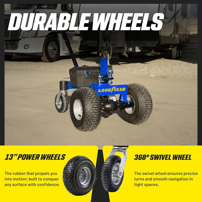Goodyear Electric Trailer Dolly – 1630 kg Max Trailer Weight, 272 kg Tongue Load, 24V Motor, 2" Hitch