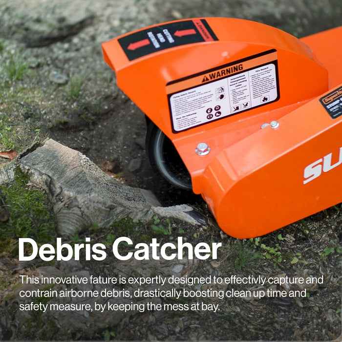 SuperHandy Gas-Powered Stump Grinder – 9 HP Engine, 30.5 cm Cutting Blade, 6 Carbide Teeth, Direct Belt Drive