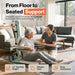 SuperHandy GoRise FC Electric Floor to Chair Lift for Seniors and People with Disabilities - 400 Lbs Capacity, Seating Transfer Assistance, Magnetic Remote [Patent Pending]