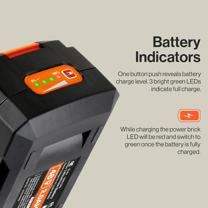 SuperHandy 48V 2Ah Lithium Battery – 88.8 Wh, Rechargeable, for Foggers, Wagons, Augers (Battery Only)
