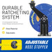 GOODYEAR Air/Water Hose Reel Retractable Spring Driven 3/8" Inch x 50' Feet Long Premium Commercial SBR Hose Max 300 Psi Reinforced Steel Construction Heavy Duty Industrial Dual Arm & Pedestal