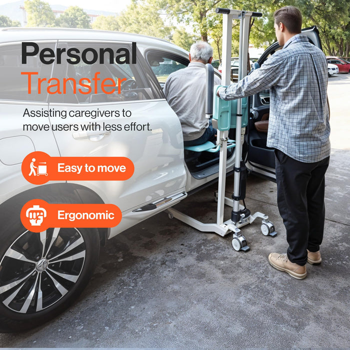 SuperHandy GoRise Electric Floor-to-Stand Lift – 227 kg Capacity, Portable Transfer Lift for Home Use