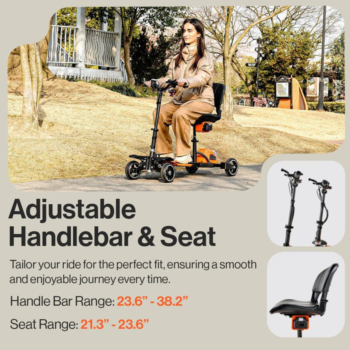 SuperHandy Folding Mobility Scooter – 4-Wheel, 48V Li-ion, 150 kg Capacity