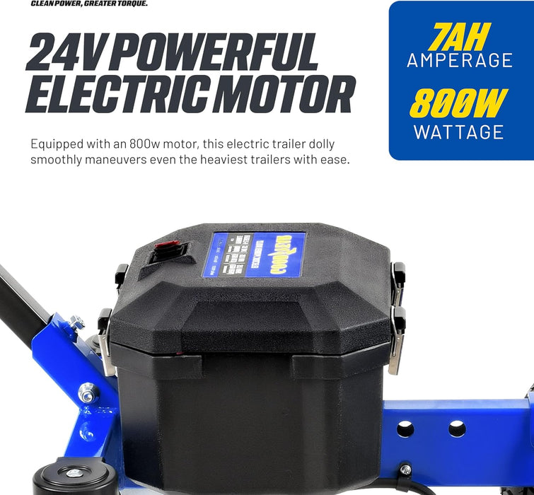 Goodyear Electric Trailer Dolly – 1630 kg Max Trailer Weight, 272 kg Tongue Load, 24V Motor, 2" Hitch