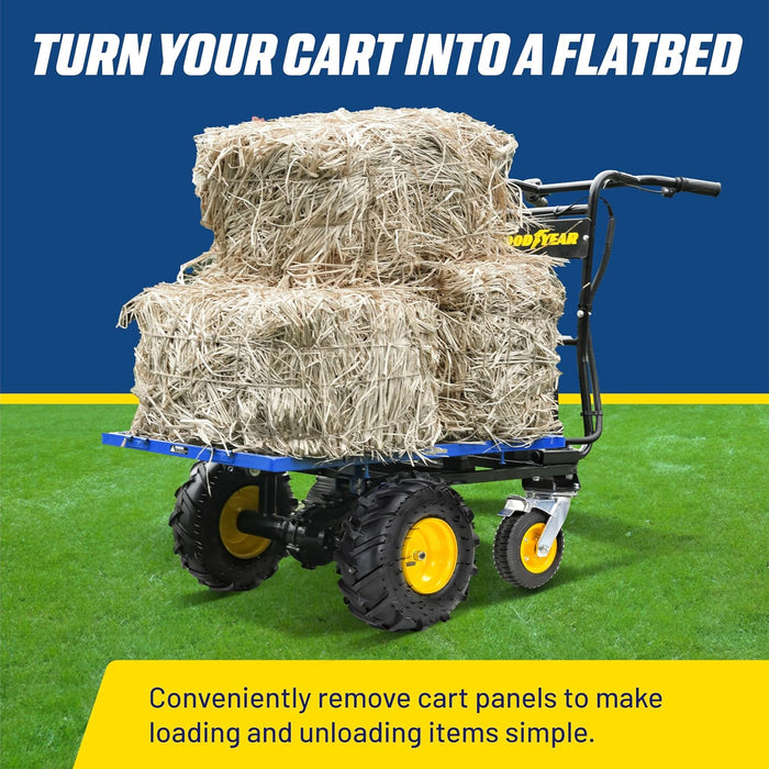 Goodyear Electric Utility Cart – 48V Li-ion, 300 kg Load, Modular Bed, Garden & Farm Transport