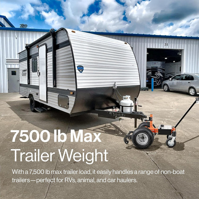 SuperHandy Electric Trailer Dolly – 3400 kg Capacity, 24V 800W Motor, 2" Ball Hitch, Thumb Throttle, 6-Wheel Design