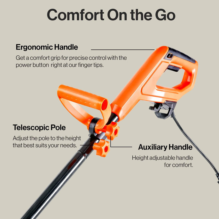 SuperHandy Electric Snow Thrower – 120V Corded, 12" Width, 4" Depth, 20ft Throw, Lightweight