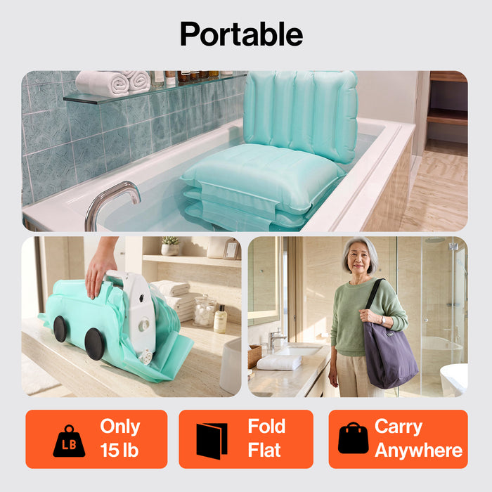 SuperHandy Portable Inflatable Bath Lift Cushion for Seniors and Disabled