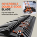 SuperHandy Wheeled Snow Shovel, 36" Snow Pusher with Adjustable Blade Angle