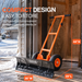SuperHandy Wheeled Snow Shovel, 36" Snow Pusher with Adjustable Blade Angle