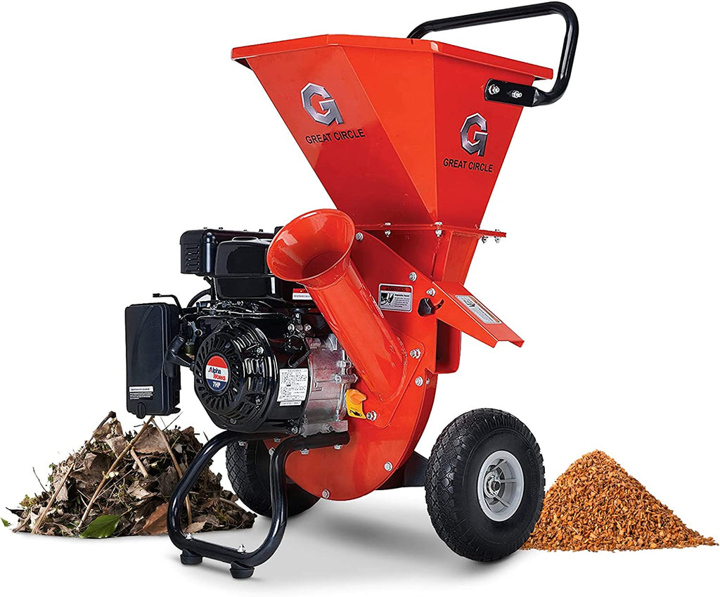 SuperHandy 3-in-1 Wood Chipper, Shredder, Mulcher - Heavy-Duty 7HP,  Multi-Function