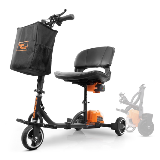 SuperHandy Mobility Scooter - 48V 2Ah Battery System, Lightweight, Long Range & Foldable