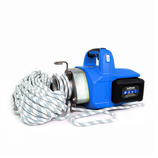 Landworks Electric Portable Towing Capstan - 48V 2Ah Battery System, 1/2 Ton Max Capacity, 100' Ft Rope Included - DIY Tools by GreatCircleUS