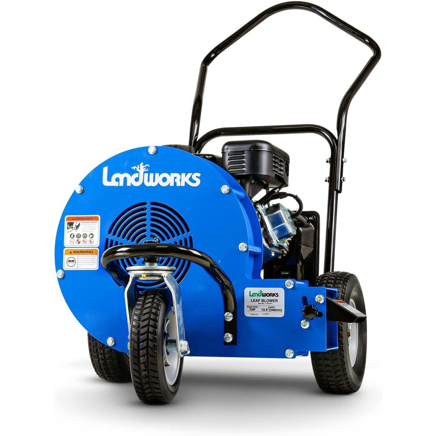 Landworks Walk-Behind Leaf Blower - 7HP 212CC Gas Engine 1500 CFM (Blue) - DIY Tools by GreatCircleUS
