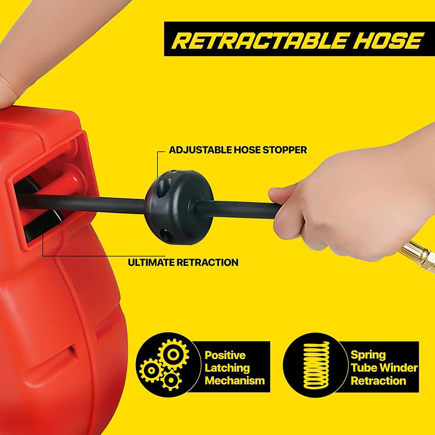 Goodyear Industrial Retractable Air Hose Reel - 3/8 x 50' Ft, 300