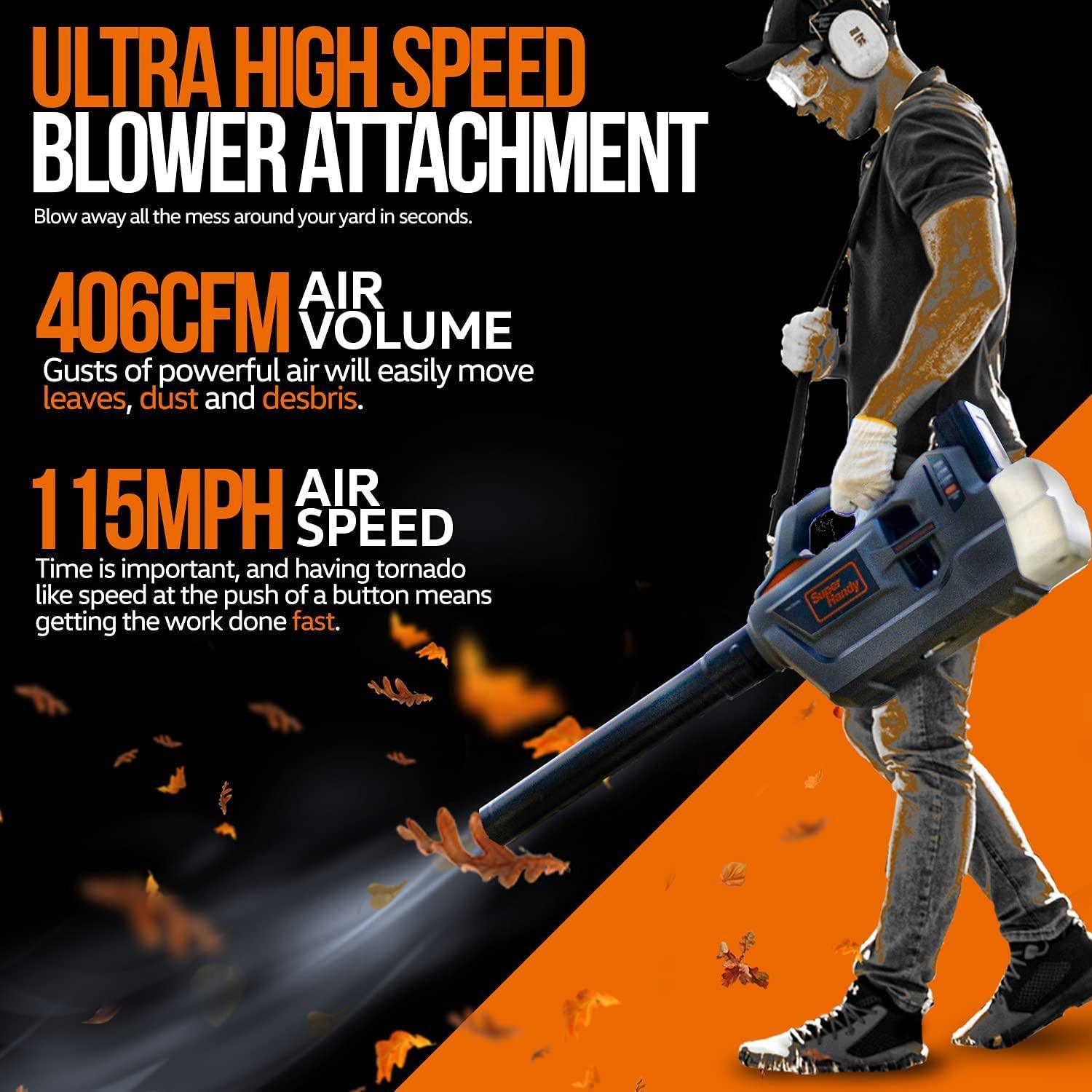 SuperHandy Electric 2-in-1 Leaf Blower & Disinfectant Fogger 48V 2Ah Cordless Battery System (Orange) - DIY Tools by GreatCircleUS