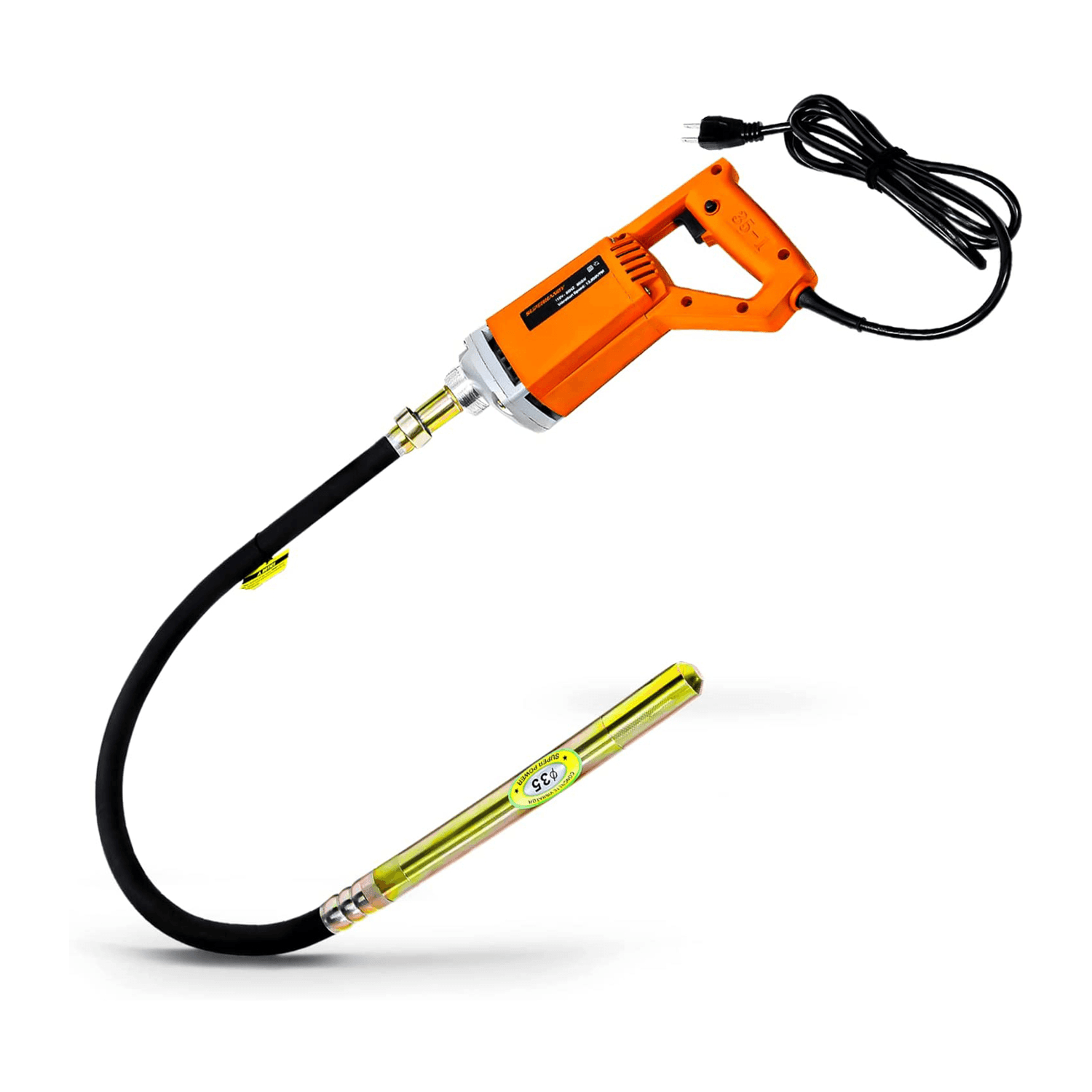 SuperHandy Electric Power Concrete Vibrator - 120V Corded, For Solidifying Concrete, Air Bubble Removal - DIY Tools by GreatCircleUS