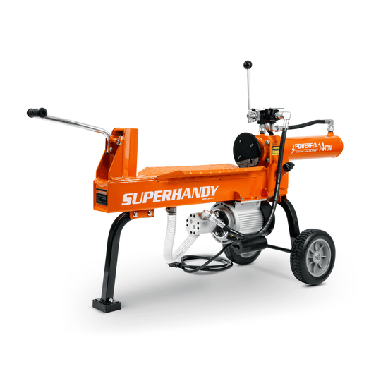 SuperHandy Portable Electric Log Splitter - 120V Corded, 14-Ton Hydraulic System, Max 14" Log Diameter - DIY Tools by GreatCircleUS