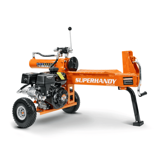 SuperHandy Portable Gas-Powered Log Splitter - 7HP 212CC 20 Ton Hydraulic System 10" Max Wood Diameter (Orange) - DIY Tools by GreatCircleUS